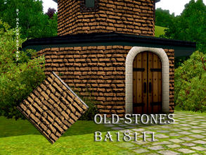 Sims 3 — Old-Stones-Ba18111 by matomibotaki — Stone pattern in grey, black and light orange, 3 channel, to find under