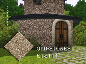 Sims 3 — Old-Stones-E18111 by matomibotaki — Stone pattern in black, brown and light grey, 3 channel, to find under