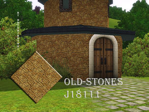 Sims 3 — Old-Stones-J18111 by matomibotaki — Stone pattern in brown, green and light beige, 3 channel, to find under