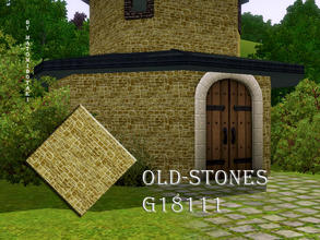 Sims 3 — Old-Stones-G18111 by matomibotaki — Stone pattern in brown, green and light grey, 3 channel, to find under