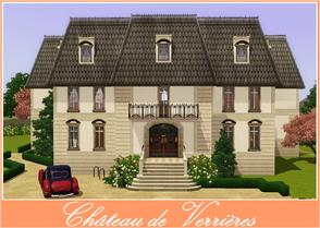 Sims 3 —  by Youlie25 — Here is Le Chateau de Verrieres. This is a real castle, located in Saumur city in France. It is a
