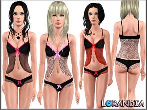 Sims 3 — Babydoll outfit by LorandiaSims3 — Babydoll outfit, 3 recolorable areas, 3 color variations in the same pack,