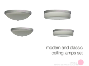 Sims 3 — Modern And Classic Ceiling Lamp Set by DOT — Modern And Classic Ceiling Lamp Set Large and Small Sims 3 Lamps by