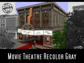 Sims 3 — Movie Theatre Recolor Gray by estatica — Movie theater recolor by estatica @ TSR