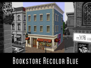Sims 3 — Bookstore Recolor Blue by estatica — Recolor of the Bookstore by estatica @ TSR