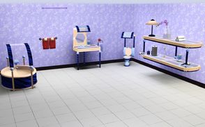 Sims 3 — Luxury Bathroom Set by Canelline — There is 4 objects in this set : - Bath - Sink - Toilet - Bathroom Cabinet
