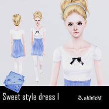Sims 3 — S.shinichi Sweet style dress I by SShinichi — S.shinichi Sweet style dress I