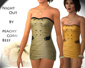 Sims 3 — A Night Out  by peachycornbeef2 — 3 colors to choose from, black/leopard print, gatorskin/black, and