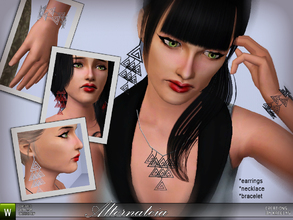 Sims 3 — Alternateia jewelry set by katelys — New collection of stylish gems - earrings, a necklace and a bracelet. Hope