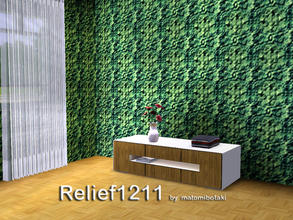 Sims 3 — Relief1211 by matomibotaki — Tile pattern in blue, greeen and light yellow, 3 channel, to find under