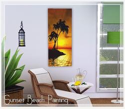 Sims 3 — Sunset Beach by lillka — Sunset Beach Painting by the artist Tom Petroff