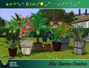 Sims 3 — Plant and Flowers potted by alex_stanton1983 — Give a touch of exoticism, color, freshness and cheerfulness to