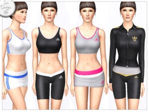 Sims 3 — ~Adidas sport set~ by Icia23 — Hi Hi! This it's a new adidas sport set for your YA/A females :) Includes top,