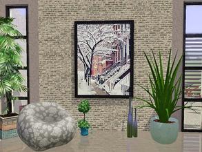 Sims 3 — A Street Covered with Snow by ung999 — A Street Covered with Snow - Photo by Tisaeff - Cloned woth EA's painting