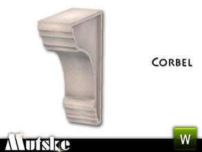 Sims 3 — Victorian Style Corbel by Mutske — 2 recolorable parts. 2 variations. Environment 1. Made by Mutske@TSR. TSRAA.
