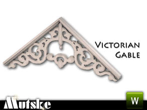 Sims 3 — Victorian Style Gable 2x1 by Mutske — 3 recolorable parts. 2 variations. Environment 1. Made by Mutske@TSR.