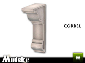 Sims 3 — Victorian Style Corbel by Mutske — 2 recolorable parts. 2 variations. Environment 1. Made by Mutske@TSR. TSRAA.