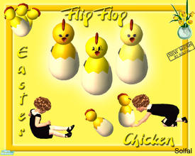 Sims 2 — Easter Flip-Flop Chicken by solfal — Can be used by all ages, but the toddler will have most fun