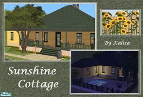 Sims 2 — Sunshine Cottage by -kalisa- — A two-bedroom house with a small kitchen garden and a pool. Suitable for a small