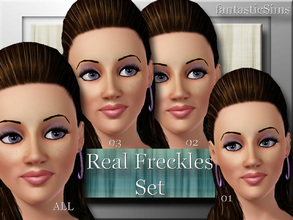 Sims 3 — Real Freckles by fantasticSims — Give your sims some character with just a touch of realistic freckles. Starting