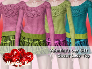 Sims 3 — -Valentine's Day Gift-Sweet Lady by ManGa_Ka92 — For Young Adulr and Adult :) Recolorable :) Happy Valentine's