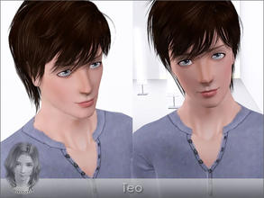 Sims 3 — Teo by Semitone — Lipstick - http://blog.yam.com/tmnt/article/23425399 Hair -