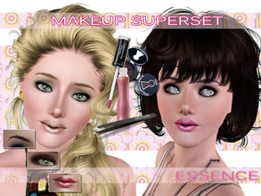 Sims 3 — MakeupSuperset by simseviyo — This is the BIGGEST makeup set ever! An amazing eyebrow, lipgloss and of course an