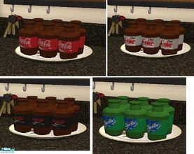 Sims 2 — Bottled Coke Products by TheNinthWave — Included are 4 non-default drinks cloned from instant meal. If you have