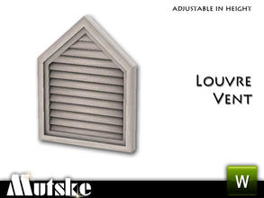 Sims 3 — Victorian Style Louvre Vent Peak by Mutske — 2 Recolorable parts. Adjustable in height. Made by Mutske@TSR.