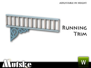 Sims 3 — Victorian Style Running Trim Bracket by Mutske — 3 Recolorable parts. Made by Mutske@TSR. TSRAA.