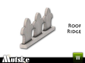 Sims 3 — Victorian Style Roof Ridge Fleur Begin End by Mutske — 2 Recolorable parts. Made by Mutske@TSR. TSRAA.