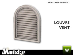 Sims 3 — Victorian Style Louvre Vent  Circle Top by Mutske — 2 Recolorable parts. Adjustable in height. Made by