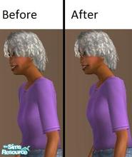 Sims 2 — Firmer Tops For EF Base Game Solids - Purple by TheNinthWave — Firmer Elder female top purple recolor.