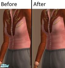 Sims 2 — Firmer Granny On Cowgirl Mesh - Rust and Pink by TheNinthWave — This is the rust and pink recolor of the firmer