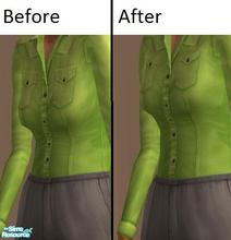 Sims 2 — Firmer Granny On Cowgirl Mesh - Green by TheNinthWave — Green recolor of firmer elder cowgirl top mesh.