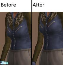 Sims 2 — Firmer Granny On Cowgirl Mesh - Blue and Black by TheNinthWave — Blue and Black recolor of firmer elder cowgirl