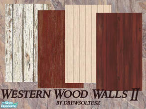 Sims 2 — Western Wood Walls II by drewsoltesz — Here are some frontier/western type rustic wood walls for building that