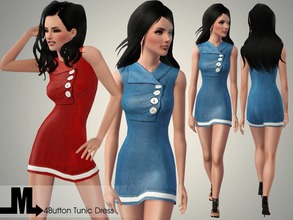 Sims 3 — 4 Button Dress by miraminkova — Escape from the routine with this outfit with beautiful colors and unique