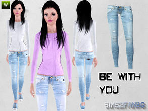 Sims 3 — Be with You jeans by sims2fanbg — .:Be with You:. Jeans in 3 recolors,Recolorable,Launcher Thumbnail. I hope u