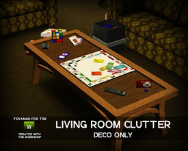 Sims 3 — Living Room Clutter by tdyannd — These items are for decoration/cluttering purposes only; none of them function.