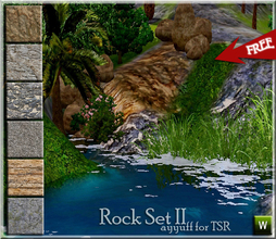 Sims 3 — * FREE* Rock Set II by ayyuff — 6 new terrain paints...