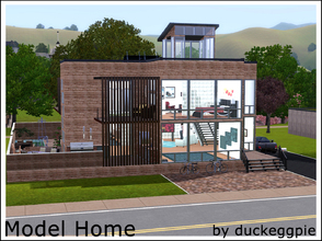 Sims 3 — Model Home and Special Painting Set by duckeggpie — Model Home: One bedroom luxury home designed for a model.