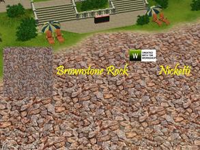 Sims 3 — Medium Brownstone Rock by nicketti — Terrain paint, PavingGravel_Clone