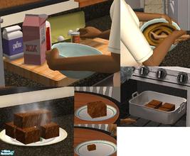 Sims 2 — Brownies by TheNinthWave — Brownies for dessert. Open for business is required.