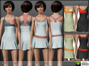 Sims 3 — Ekinege - SportsWear 5 - Set52 by ekinege — Top, skirt, dress. Y.Adult - Adult.