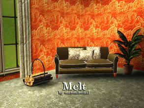 Sims 3 — Melt by matomibotaki by matomibotaki — Abstract pattern in red, green and light yellow, 3 channel, to find under