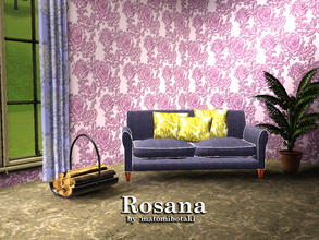Sims 3 — Rosana by matomibotaki by matomibotaki — Flower pattern in white, light grey and pink, 3 channel, to find under