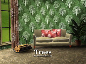 Sims 3 — Trees by matomibotaki by matomibotaki — Theme pattern in pink, green and white, 3 channel, to find under Theme.