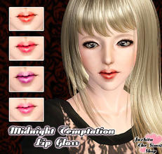 Sims 3 — midnight temptation lip gloss-Juzhitu by juzhitu — Could used by both Male and Female.
