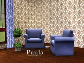 Sims 3 — Paula by matomibotaki by matomibotaki — Pattern in red, green and light yellow, 3 channel, to find under Theme.